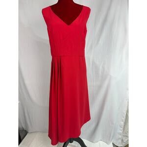 Lane Bryant Red Sleeveless Dress sz 20 lined, sexy, swingy, flattering